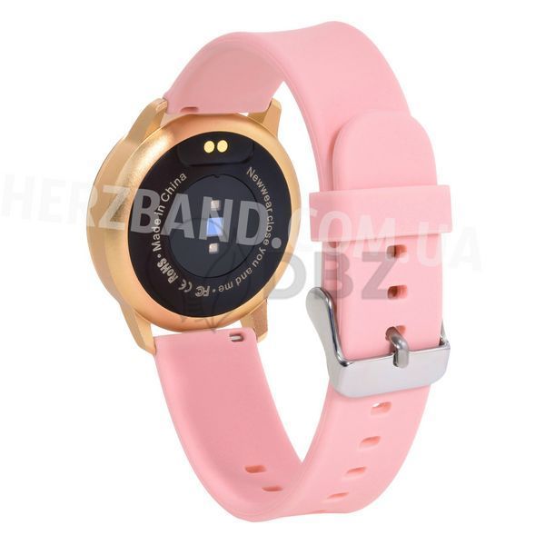 Часы с тонометром Herzband X Gold Pink Silicone 27 фото